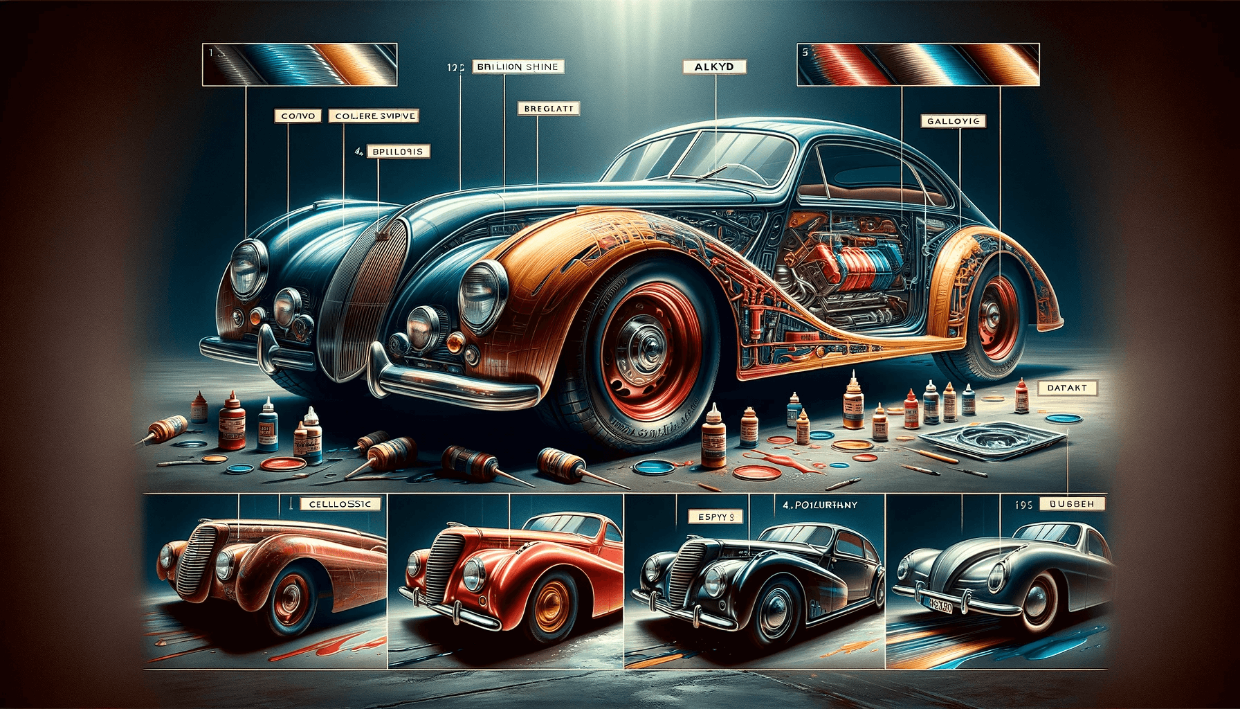 Différents types de peinture auto